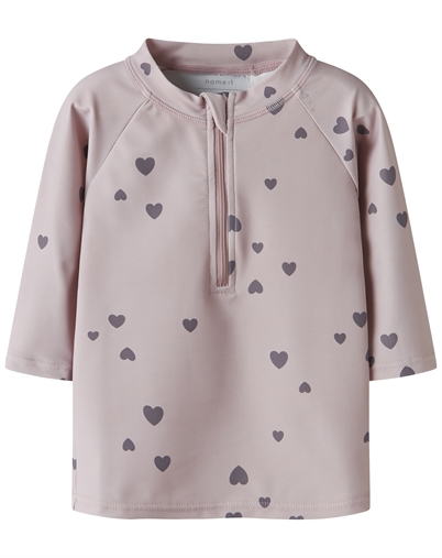 Name It - NMFZippa UV Swim Top - Burnished Lilac